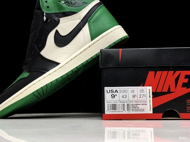 Bmlin shoes NRG Pine Green OG High 555088-302 Sail-Black Jordan 1 Air 0817